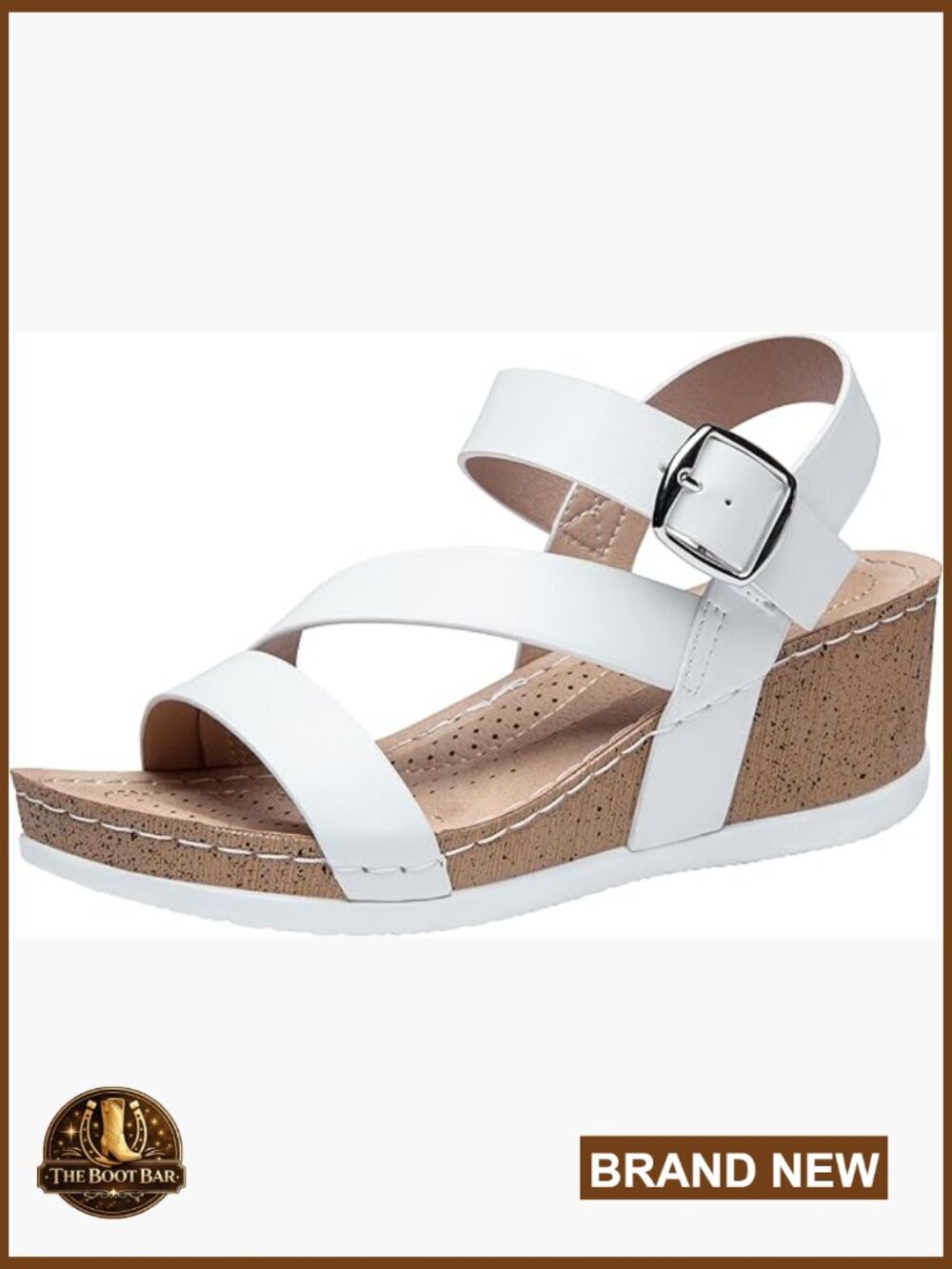 Womens Platform Wedge Sandals Open Toe Ankle Strap Buckle Summer Walking Shoes